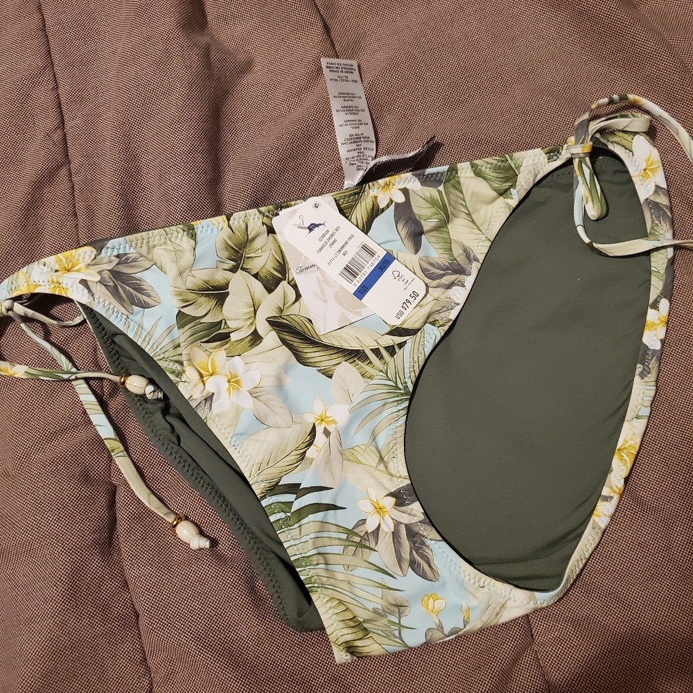 NWT TOMMY BAHAMA Paradise Fronds Reversible String Swim Bottoms Sz XL - Picture 3 of 3